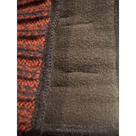 Alexander Julian Scarf Wool Blend Navy Blue Red Long Rectangle Double Sided - Picture 6 of 6